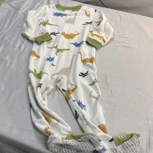 Carter's - 2T - Dinosaur Print Fleece Onesie Sleeper